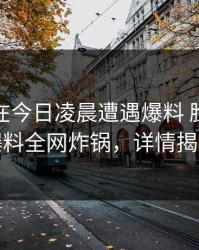 当事人在今日凌晨遭遇爆料 脸红，51爆料全网炸锅，详情揭秘