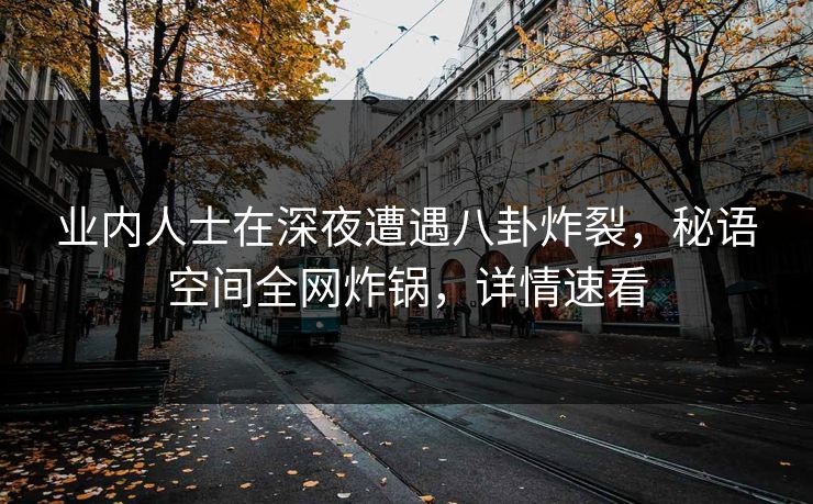 业内人士在深夜遭遇八卦炸裂,秘语空间全网炸锅,详情速看 业内人士在深夜遭遇八卦炸裂,秘语空间全网炸锅,详情速看