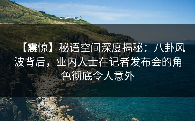 【震惊】秘语空间深度揭秘:八卦风波背后,业内人士在记者发布会的角色彻底令人意外 【震惊】秘语空间深度揭秘:八卦风波背后,业内人士在记者发布会的角色彻底令人意外
