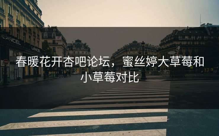 春暖花开杏吧论坛,蜜丝婷大草莓和小草莓对比 春暖花开杏吧论坛,蜜丝婷大草莓和小草莓对比